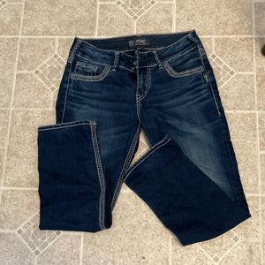 Dark blue jeans, size 27 waist, never worn